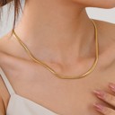 Herringbone Stainless Steel Tarnish Free All Chain Statement Necklaces