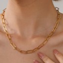 Paperclib Stainless Steel Tarnish Free All Chain Statement Necklaces