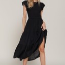 Small Black Smock and Flow Tiered Dress