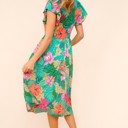  Ruffle Bloom Midi Dress With Pockets | S-3X