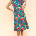  My Floral Spring Fit & Flare Midi Dress with Pockets | S-3X
