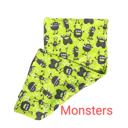 Monsters Cute Halloween 3 Layer Burp Cloths 