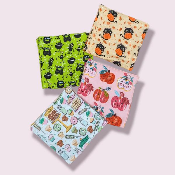 Cute Halloween 3 Layer Burp Cloths 