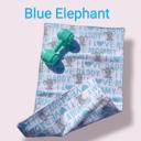 Blue Elephant Nursery 3 Layer Burp Cloth