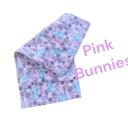 Pink Bunnies Nursery 3 Layer Burp Cloth