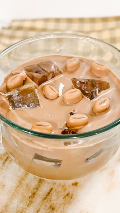 Iced coffee candle