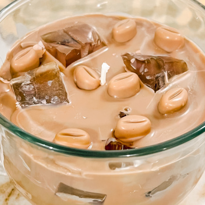 Iced coffee candle