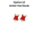 Antler Hat Studs Adorable Christmas Earrings