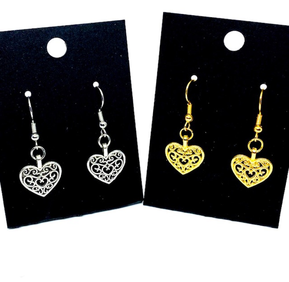 Heart Dangle Earrings