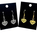  Heart Dangle Earrings