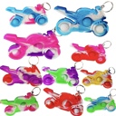 5 pack Valentines Day Motorcycle Keychain and Card Set for Classroom Gift Exchange