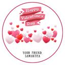 Option 3 Set of 12 Custom Valentines Day Stickers INCLUDES BAGS, Personalized School Valentines Day Treat Bag Stickers, class treats