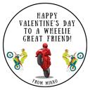 Option 6 Set of 12 Custom Valentines Day Stickers INCLUDES BAGS, Personalized School Valentines Day Treat Bag Stickers, class treats