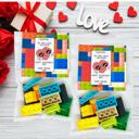  Set of 10 Personalized Valentines Day Building Blocks and Card Sets INCLUDES BAGS, BLOCKS and CARDS