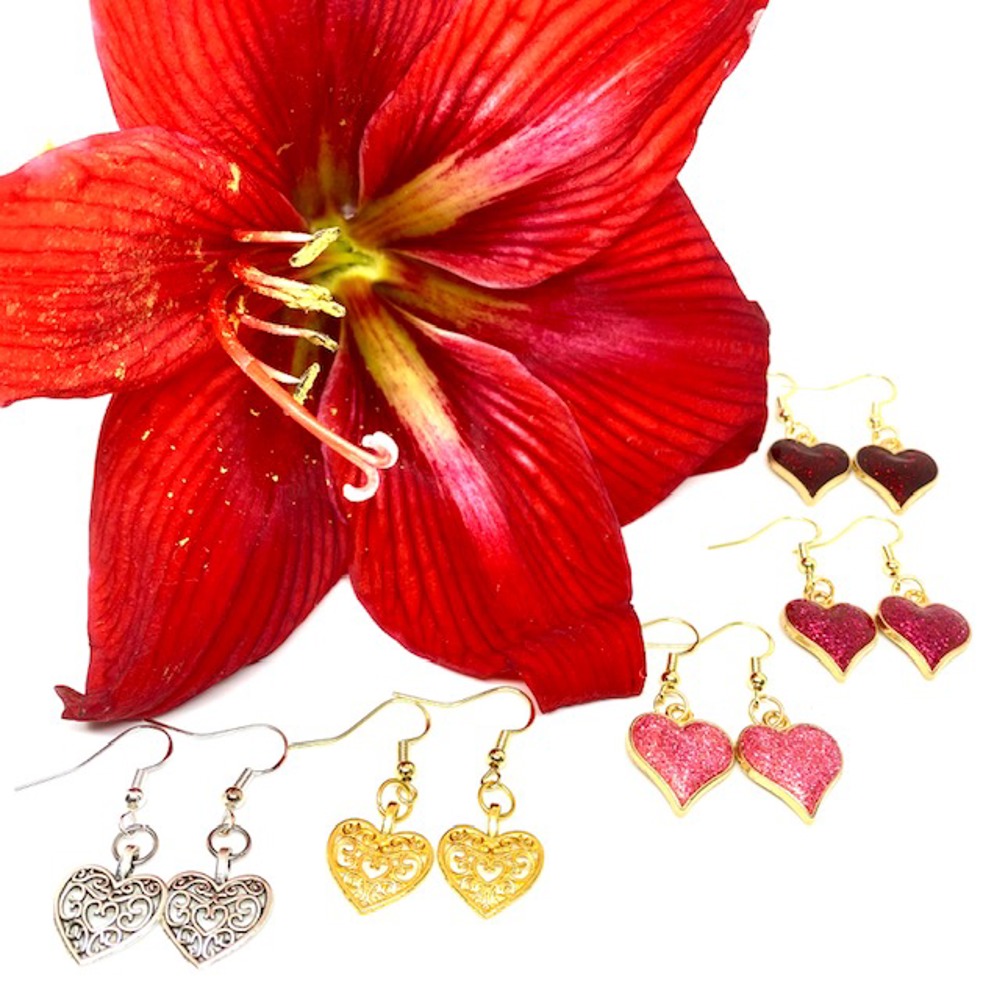 Heart Dangle Earrings