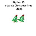 Sparkle Christmas Tree Studs Adorable Christmas Earrings