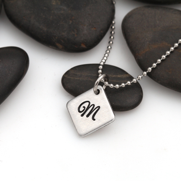 Personalized 0.5" Initial Necklace