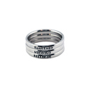 4 3mm Personalized Stackable Stainless Steel Name Ring(s)