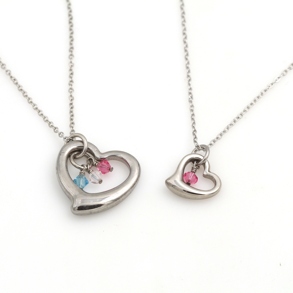 Birthstone HEART Necklace - SMALL