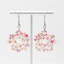  Dusty Pink Floral | Boho Flower Acrylic Dangle Earrings