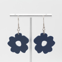  Matte Slate Navy | Boho Flower Acrylic Dangle Earrings