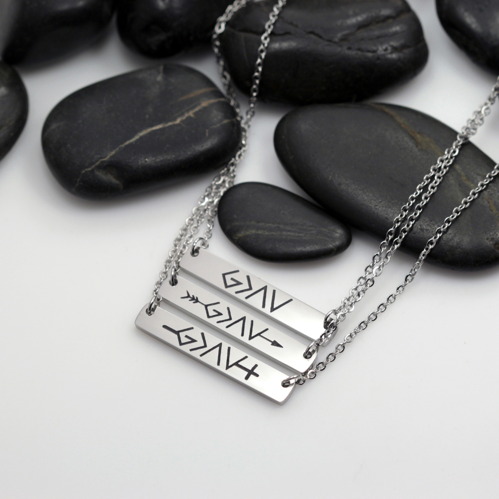 Choose Your Phrase | Motivational Quote Bar Necklace