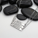  Choose Your Phrase | Motivational Quote Bar Necklace