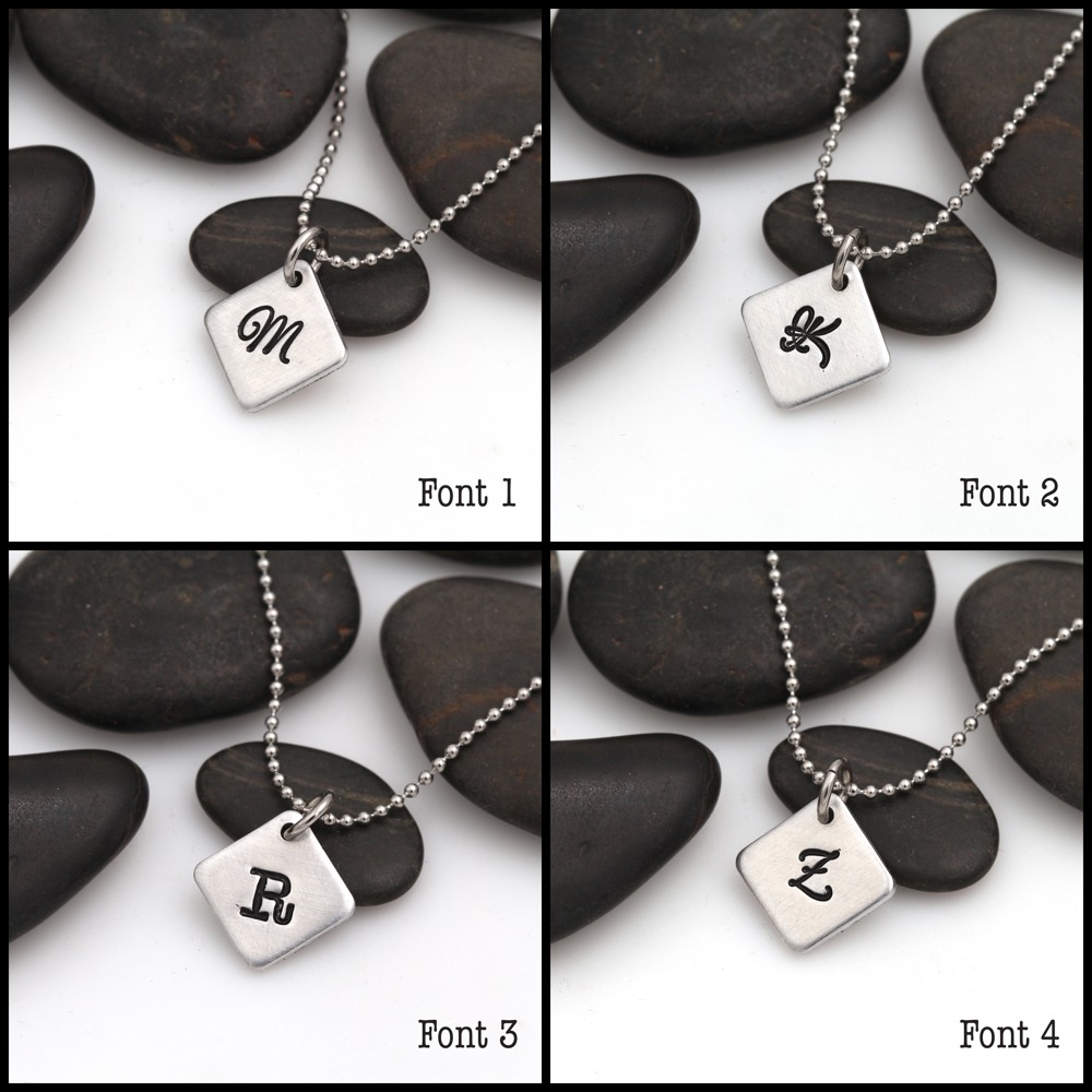 Personalized 0.5" Initial Necklace