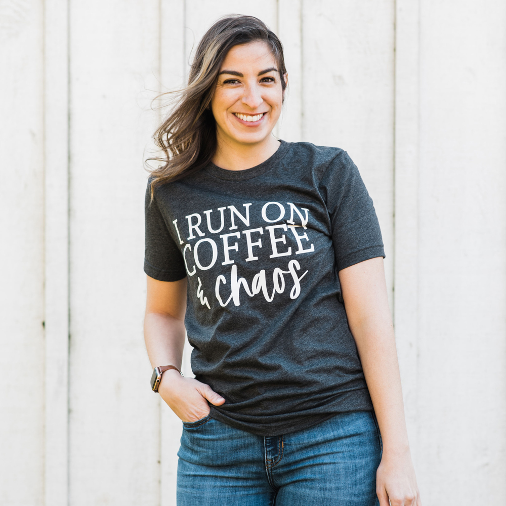 I Run On Coffee And Chaos | Funny Graphic Tee