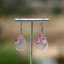  Spring Floral | Teardrop Acrylic Dangle Earrings