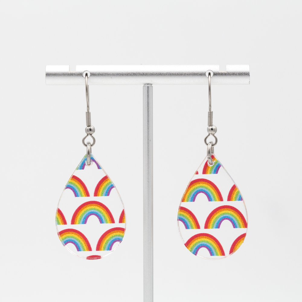 Rainbows | Teardrop Acrylic Dangle Earrings