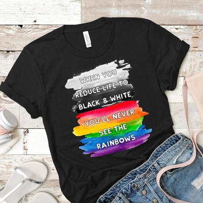 Black And White Rainbows | Graphic Tee