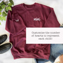  Custom Mama Heart Embroidered Sweatshirts