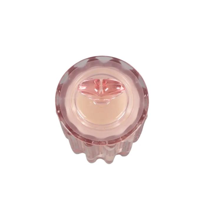 Pink Heart-Lid Glass Candle Jar - Sparkling Champagne