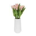  16" Pink Real-touch Tulips in Vase 