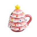  18 OZ Xmas Tree Ceramic Mug w Lid