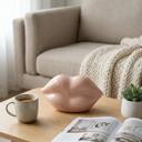  7“L Glossy Pink Ceramic Lip