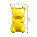  6.75"H Yellow Gummy Bear Ceramic Vase 