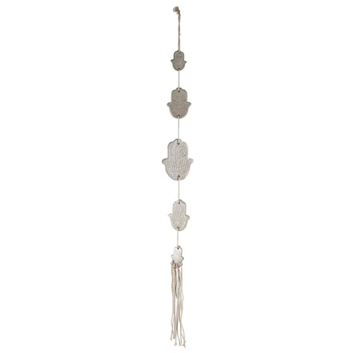 Ivory Hamsa Hand Tassel