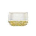  Black Textured Zig-Zag Ceramic Pot - Lemon