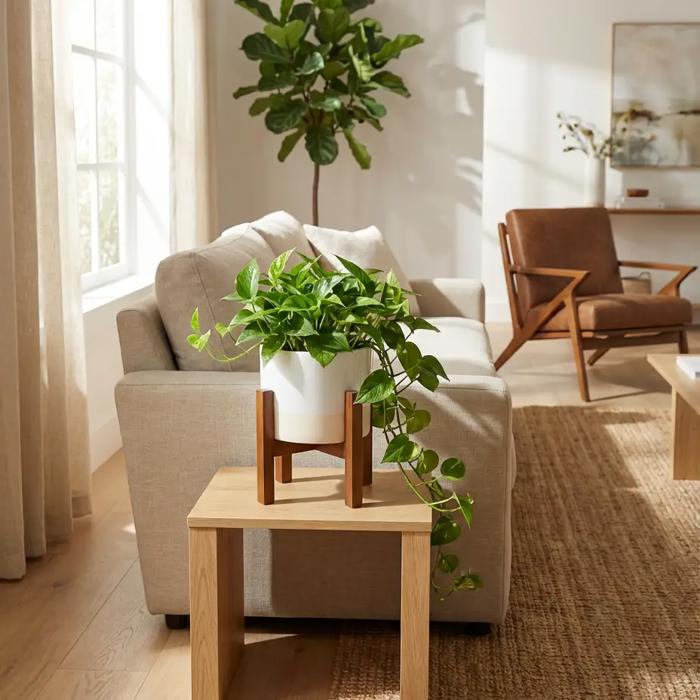 8", 2-Tone Pot on Stand