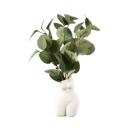  14"H Silver Dollar in 5.5"H Ceramic Vase