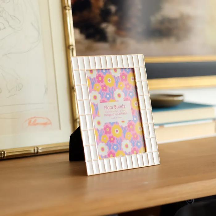 4x6 White Double Brick Edge Zinc Frame