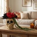  11.5" Gold Skull with Florals