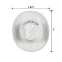 Ivory 8" Ceramic Western Hat Hanging Vase