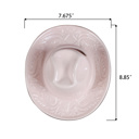 Pink 8" Ceramic Western Hat Hanging Vase