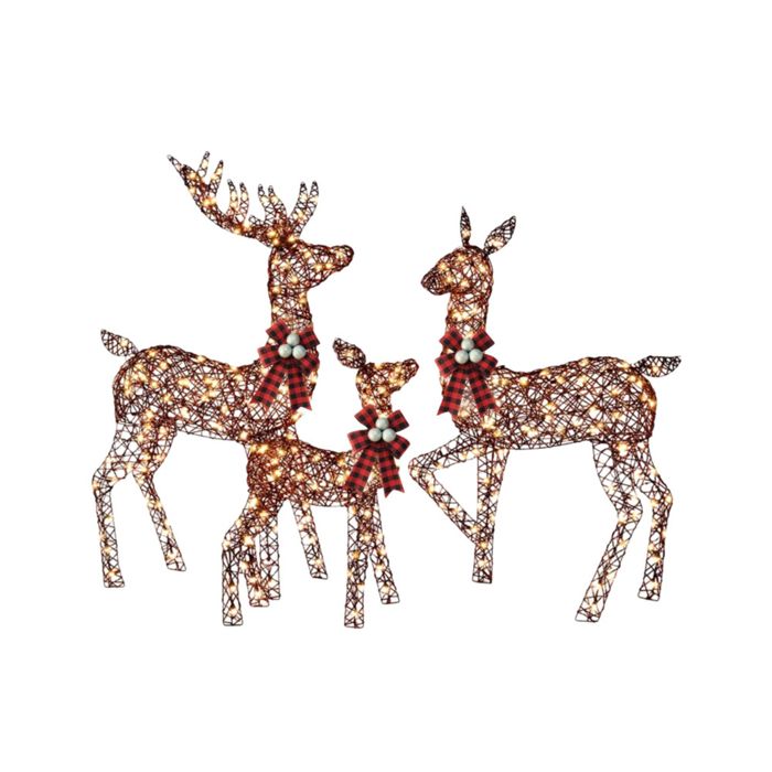 5FT 3-Piece Deer Family Set, 360 LED Lights