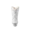White 8.5" Pink Ceramic Cow Girl Boot Vase