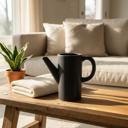 Black Ceramic Watering Can Vase