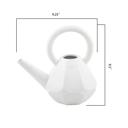 White Geo Ceramic Watering Can